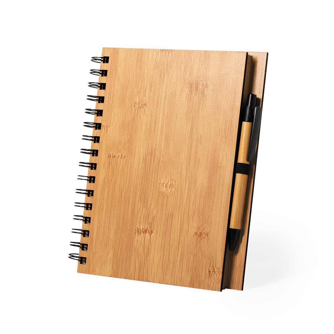 Caderno A5 em Bambu Personalizado com Caneta