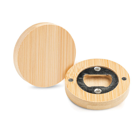 Abre Cápsulas em Bambu Personalizado com Íman